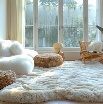 Les tapis shaggy et les tendances de design d’intérieur 2024