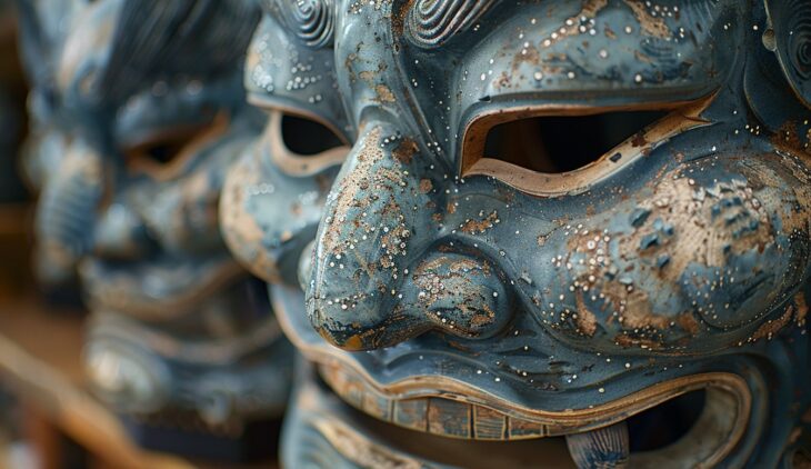 Entre art et mystère : l’histoire fascinante des masques oni
